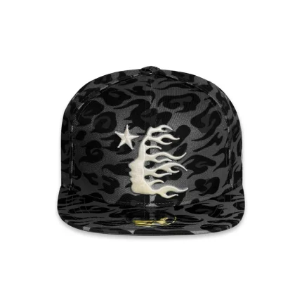 Buy Black Hellstar Fitted Cheetah Print Hat