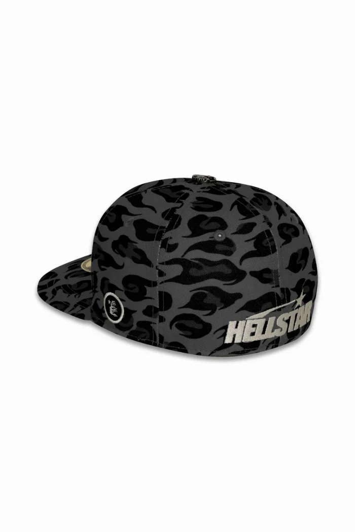 Buy Black Hellstar Fitted Cheetah Print Hat