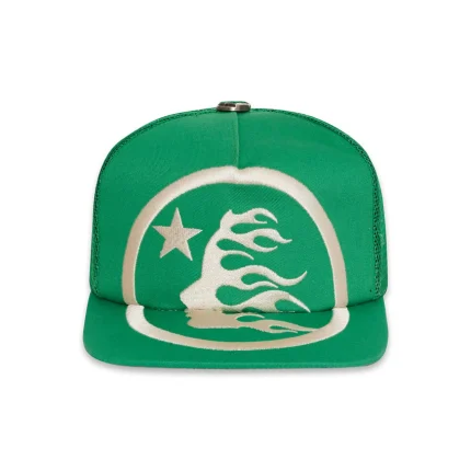 Green Hellstar Big Logo Trucker Snapback Hat