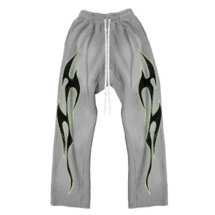 Grey Hellstar Flame Sweatpants