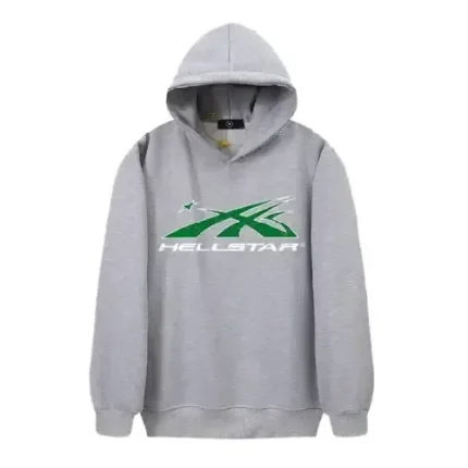 Grey-Hellstar Studios Sports Logo Hoodie