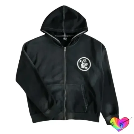 Hellstar Black Zip-Up Hoodie